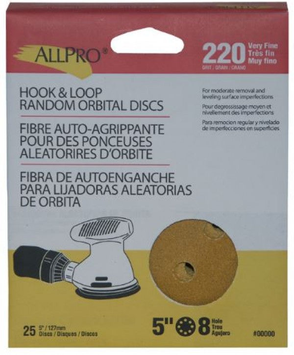 All Pro Hook & Loop Sanding Discs 25 Pack